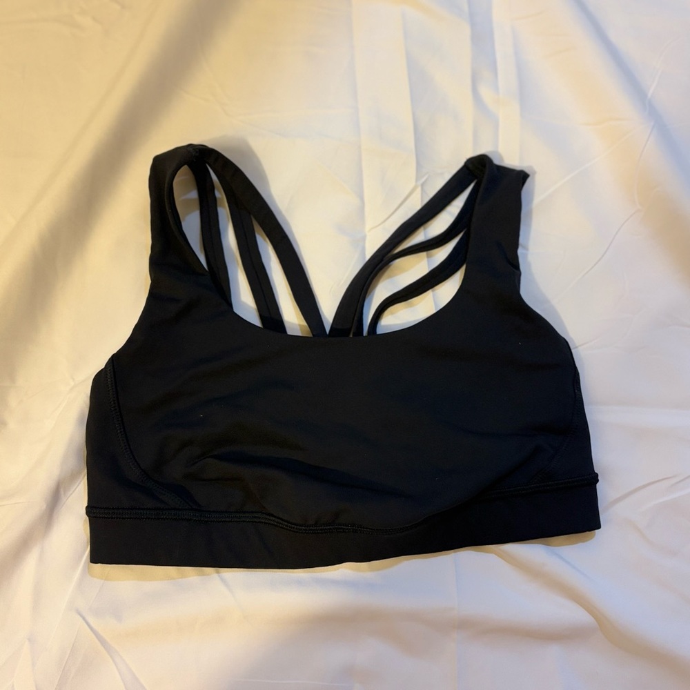 Lululemon Athletica Black Strappy Sports Bra